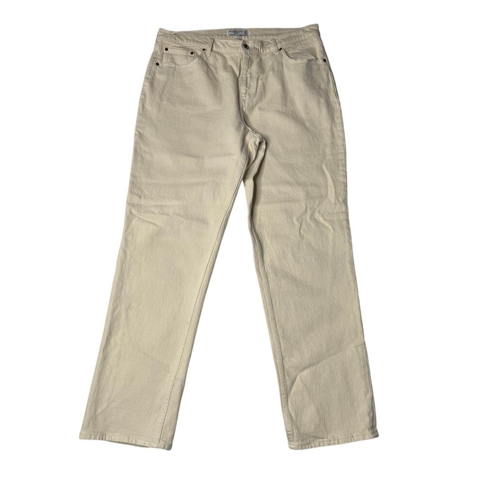 Abercrombie Curve Love 90s Straight Cream Ivory Jeans 32 14R